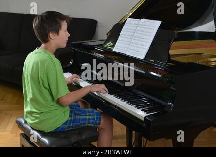 Art, Klavier, Spiel Stockfoto