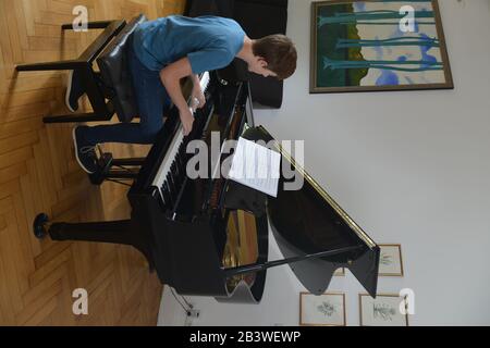 Art, Klavier, Spiel Stockfoto