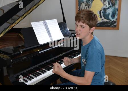Art, Klavier, Spiel Stockfoto