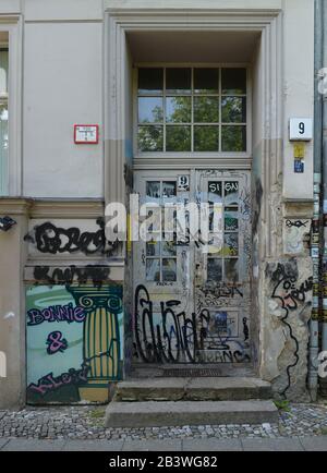 Graffiti, Gneisenaustraße, Kreuzberg, Berlin, Deutschland Stockfoto