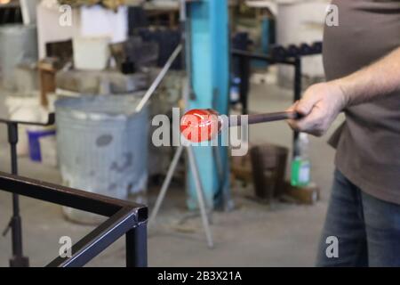 Glasmacherdemonstration in Fakenham, North Norfolk Stockfoto