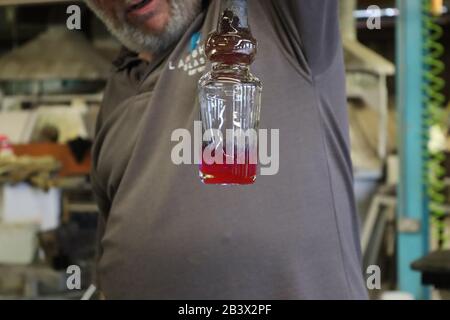 Glasmacherdemonstration in Fakenham, North Norfolk Stockfoto