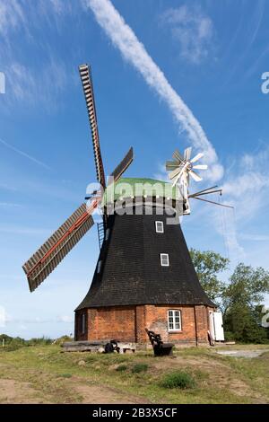 Historische Mühle von Herd, Gollwitz, Mecklenburg-Vorpommern, Deutschland Stockfoto