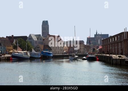 Stadtbild von Wismar, Mecklenburg-Vorpommern, Deutschland, Europa Stockfoto