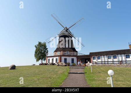 Historische Windmühle von Klütz, Boltenhagen, Mecklenburg-Vorpommern, Deutschland Stockfoto