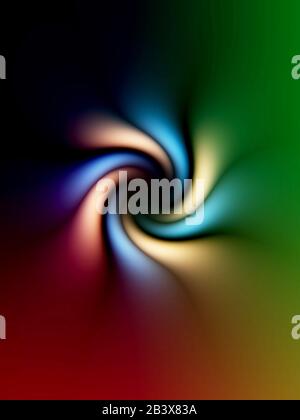 Abstraktes Blau, Grün, Cyan, Gelb, vertikaler verschwommener Wirbel, Werbung für modernen Hintergrund Stockfoto