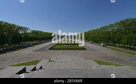 Sowjetisches Spuren, Puschkinallee, Treptow, Berlin, Deutschland Stockfoto