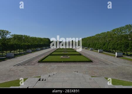 Sowjetisches Spuren, Puschkinallee, Treptow, Berlin, Deutschland Stockfoto