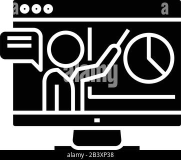 Schwarzes Symbol für Teamcoach, Konzeptabbildung, Symbol für Vektor-Ebene, Glyph-Zeichen. Stock Vektor