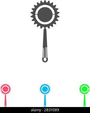 Babybeutelsymbol flach. Farbpiktogramm auf weißem Hintergrund. Symbol für Vektorgrafiken und Bonussymbole Stock Vektor