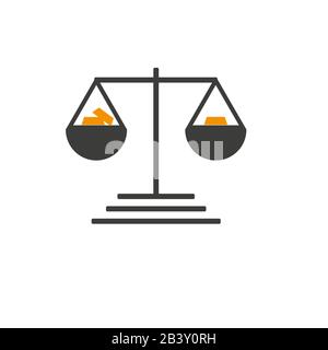 Symbol für mechanische Skalen. Element minimalistischer für mobiles Konzept und Web-Apps-Symbol. Glyphe, flaches Symbol für Website-Design und -Entwicklung, App Stock Vektor