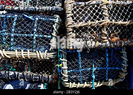 Mevagissey, dessen Name in Cornish Lannvorek ist, ist ein Dorf und Fischerhafen und eine zivile Gemeinde in Cornwall, England. Stockfoto