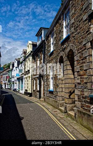 Mevagissey, dessen Name in Cornish Lannvorek ist, ist ein Dorf und Fischerhafen und eine zivile Gemeinde in Cornwall, England. Stockfoto