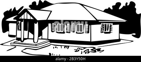 Landsitz Stock Vektor