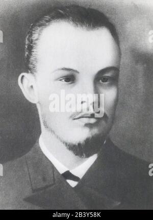 Fotoporträt von V.I. Lenin im Jahr 1892. Stockfoto