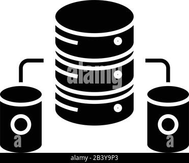 Systemkomponenten schwarzes Symbol, Konzeptabbildung, Vektor-Flachsymbol, Glyph-Zeichen. Stock Vektor