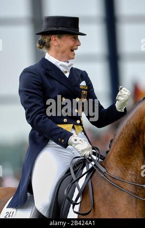 Isabell Werth (GER) Reiten Satchmo - World Equestrian Games, Aachen - 25. August 2006, Grand Prix Special Stockfoto