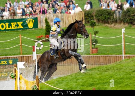 Linda Algotsson (SWE), My Fair Lady - Weltreiterspiele Aachen - 26. August 2006, Military Cross Country Stockfoto