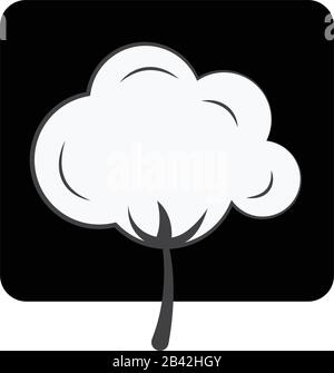 Vektordesign mit Baumwolllogo Stock Vektor