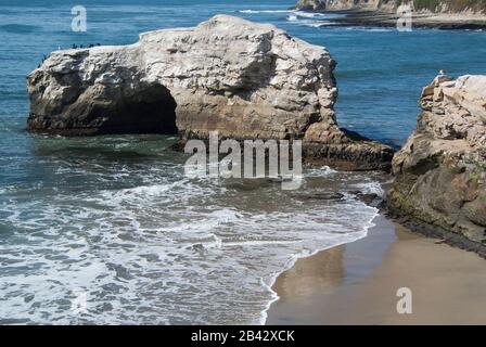 Pazifikküste, Natural Bridges State Park, Santa Cruz, Kalifornien Stockfoto