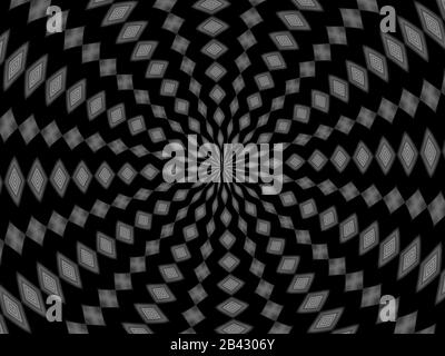 Vibrationsmuster auf schwarzem Hintergrund Stockfoto