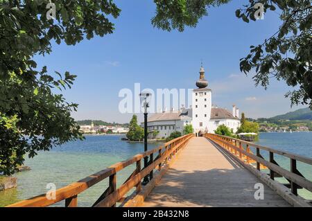 Schloss Ort in Gmunden am Traunsee im Salzkammergut, Oberösterreich, Österreich, Europa Stockfoto