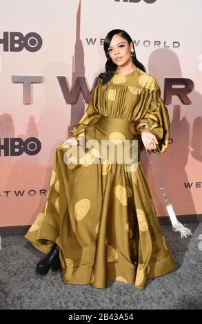 Hollywood, Kalifornien, USA 5. März 2020 Schauspielerin Tessa Thompson besucht die Premiere von HBO's "Westworld" in Los Angeles Staffel 3 am 5. März 2020 im TCL Chinese Theatre in Hollywood, Kalifornien, USA. Foto von Barry King/Alamy Live News Stockfoto