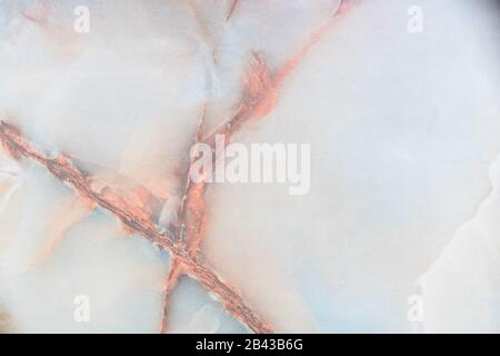 Natürliche Murmeln Textur und Oberflächenhintergrund.perfekte weißen Onyx Marmor Stein.Creme Marmor, Elfenbein Onyx Marmor für den Innenbereich. Dekoration Stockfoto