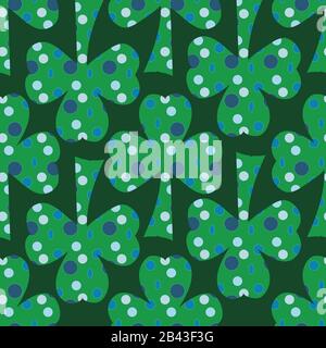 Hell Shamrocks grün klatschen nahtlos Vektor Repeat-Muster Design Saint Patricks Day Stock Vektor