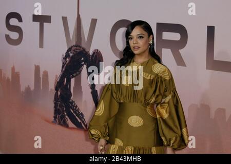 Hollywood, Kalifornien, USA. Los Angeles, Kalifornien. März 2020. Tessa Thompson besucht die Premiere von "Westworld" in der Staffel 3 von HBO am 5. März 2020 in Los Angeles, Kalifornien. Credit: Craig Hattori/Image Space/Media Punch/Alamy Live News Credit: MediaPunch Inc/Alamy Live News Stockfoto