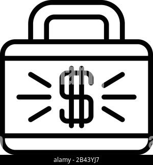 Gelddarlehen - Symbol, Gliederungsstil Stock Vektor