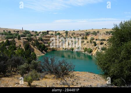 Alte offene Kupfermine, Burra, South Australia, Australien Stockfoto