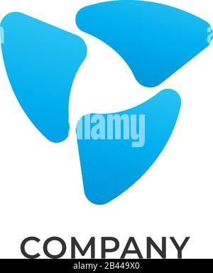 Abstrakte Darstellung des Wasserkreislaufs. Recycle Logo Konzept isoliert auf weißem Hintergrund. Speichern Sie das Wasser, und speichern Sie die Vorlage für das Ocean Logo. Stock Vektor