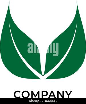 Zweifach grüne Lamellenabbildung. Speichern Sie unser Konzept für das Planeten-Logo isoliert auf weißem Hintergrund. Vorlage für das Design des Natur-Logos. Ersparen Sie die Erde. Rettet unseren Planeten. Stock Vektor