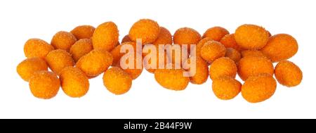 Erdnuss, Maispüffeln isoliert mit weißem Hintergrund Stockfoto