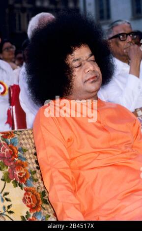 Sathya Sai Baba, indischer Guru, Philanthropin, Puttaparthi, Indien, Asien Stockfoto