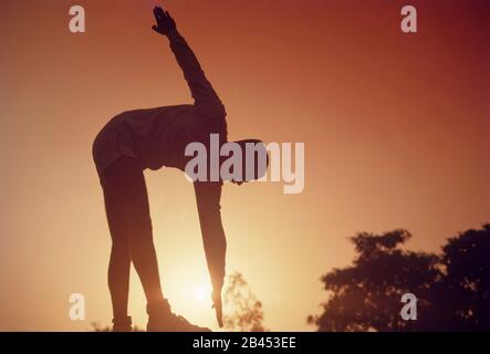Mann, der Sport macht, Indien, Asien Stockfoto
