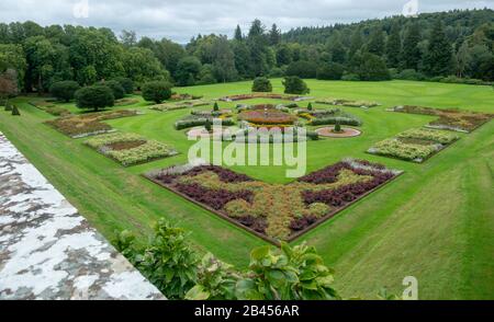 Drumlanrig Castle Garden, Dumfries and Galloway, Scotlandpark Stockfoto