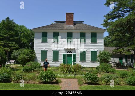 Wohnhaus, Museumsdorf, Old Sturbridge Village, Massachusetts, USA Stockfoto