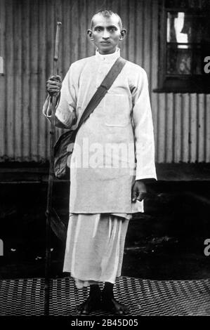 Mahatma Gandhi, Gehstock, Satyagraha Kampf, Indien, Asien, 1910er, alter Jahrgang 1900er Bild Stockfoto