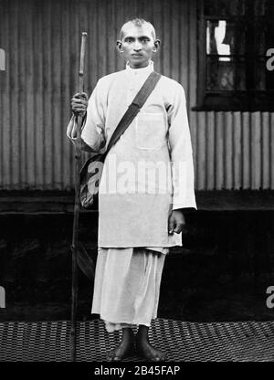 Mahatma Gandhi während der Satyagraha Kampagne, Indien, 1913, altes Bild des Jahrgangs 1900er Stockfoto