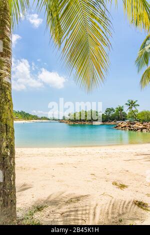 Siloso Strand in Santosa Singapur Stockfoto