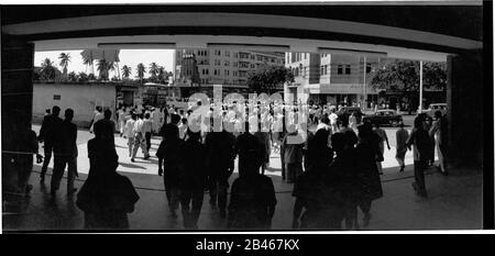 Churchgate Station, Bombay, Mumbai, Maharashtra, Indien, Asien, 1963, alter Jahrgang 1900s Bild Stockfoto