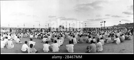 Maharashtra Day, Chowpatty, Girgaon, Bombay, Mumbai, Maharashtra, Indien, Asien, 1. Mai 1962, alter Jahrgang 1900s Bild Stockfoto