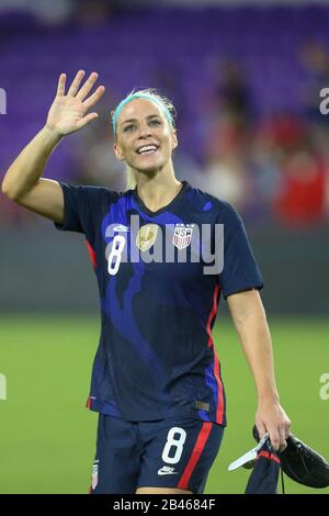 Orlando, Florida, USA. März 2020. Während des SheBelieves Cup in einem internationalen, freundlichen Frauenfußballspiel, Donnerstag, 5. März 2020, in Orlando, Florida, USA. (Foto von IOS/ESPA-Images) Credit: European Sports Photographic Agency/Alamy Live News Stockfoto