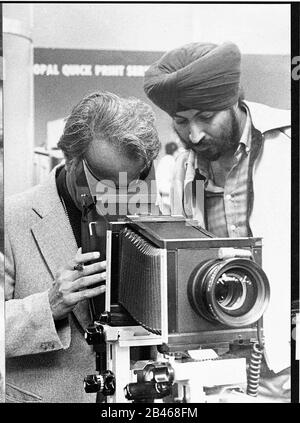 Mitter Bedi, Fotografin, Photokina, Koelnmesse, Köln, Deutschland, Europa, 1980, altes Vintage 1900er Bild Stockfoto