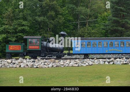 Zahnradbahn, 'Mount Washington Cog Railway', Bretton Woods, New Hampshire, USA Stockfoto