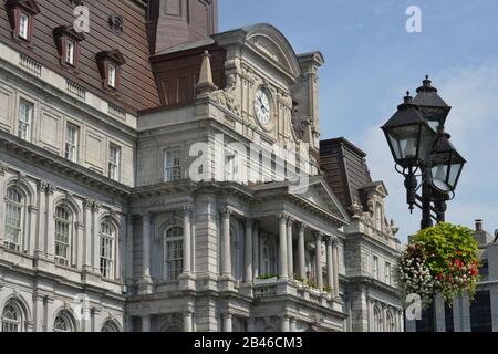 Altes Rathaus, "Hôtel de Ville", Rue Notre-Dame, Montreal, Quebec, Kanada Stockfoto