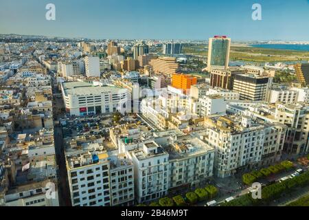 Luftbild der Stadt. Stockfoto