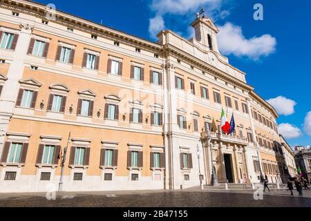 Palazzo Montecitorio, Piazza di Monte Citorio, centro storico, Rom, Italien Stockfoto